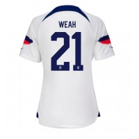 Forenede Stater Timothy Weah #21 Hjemmebanetrøje Dame VM 2022 Kortærmet